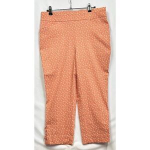 NEW Chico's Women's Orange Perfect Stretch Josie Slim Capri Pants 1‎ /US 8